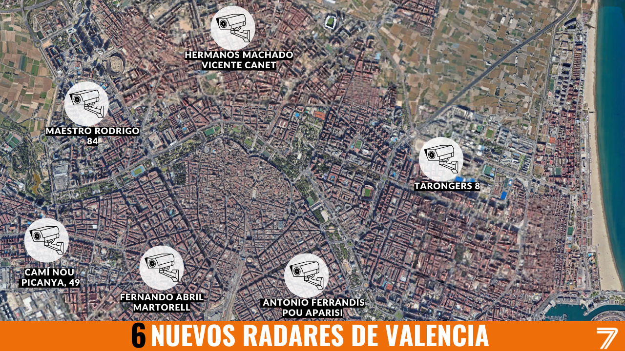 Valencia empieza el curso con nuevos radares en la ciudad: estos serán los 6 puntos controlados