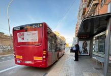 Abren un carril bus exclusivo en la calle San Vicente para agilizar el transporte público de Valencia