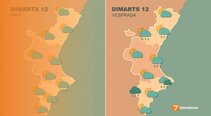 Aemet avisa de lluvias "torrenciales" en Valencia