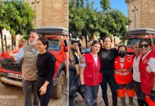 Rosalía visita a los damnificados por la DANA