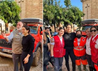 Rosalía visita a los damnificados por la DANA