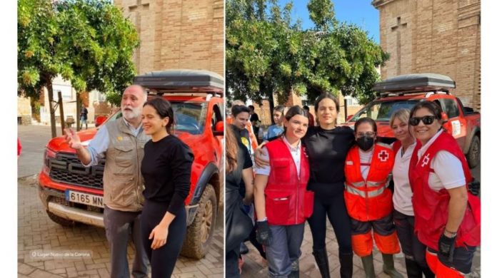 Rosalía visita a los damnificados por la DANA