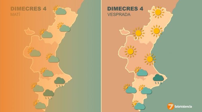 Valencia espera precipitaciones y un descenso de las temperaturas