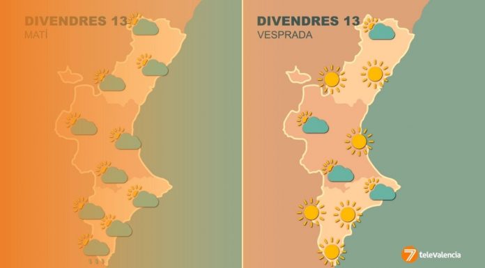 Lluvias débiles y dispersas marcarán el fin de esta semana El tiempo en Valencia del 13 al 15 de diciembre