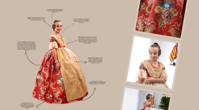 Conoce los detalles del traje de Lucía García, Fallera Mayor Infantil de Valencia