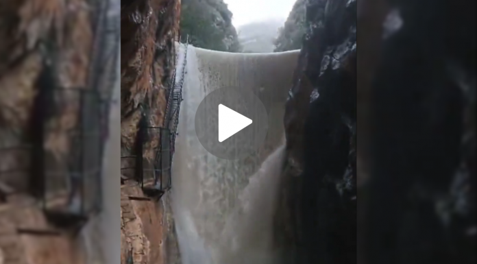 La intensidad de la lluvia convierte presas en cataratas: alerta en los embalses valencianos