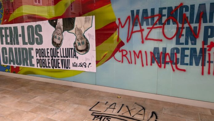 Sede del PPCV en Valencia con pintadas