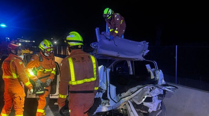 Impactante accidente en la Pobla de Farnals con cinco heridos
