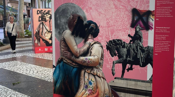 Una oleada de ataques LGTBIfóbicos en Gandia sabotea una exposición en plena calle