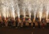 Quart de Poblet celebra el 303 aniversari de la Passejà de Sant Onofre La imponente 'Roda de Foc' en la rotonda de l'Aigua es uno de los momentos más espectaculares y esperados de la Passejà. Quart de Poblet