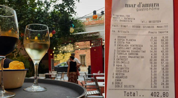 Un grupo de 17 personas hace un ‘simpa’ de 400 euros en un bar del Cabanyal y deja una reseña negativa Un grupo de 17 personas hace un 'simpa' de 400 euros en un bar del Cabanyal y deja una reseña negativa