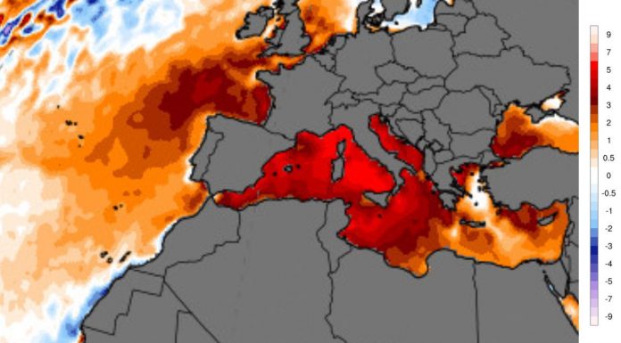 La temperatura del Mediterráneo alcanza récords históricos La temperatura del Mediterráneo, muy por encima de lo habitual en esta época del año