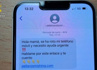 Mensaje de la estafa del "hijo en apuros"