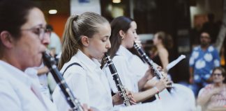 Una de las sociedades musicales participantes en la primera edición