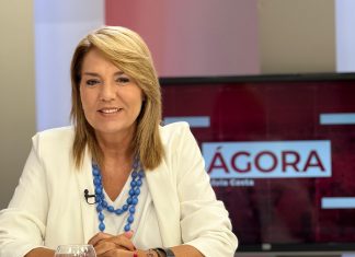 La vicepresidenta del Consell, Susana Camarero, al inicio de la entrevista en 'Ágora'.