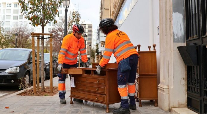 Valencia recoge cerca de 7.000 toneladas de muebles viejos durante 2025