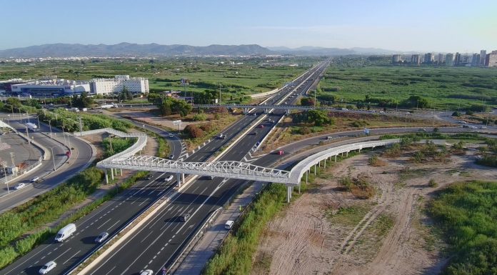 Abren la pasarela ciclopeatonal entre Museros y Massalfassar sobre la V-21