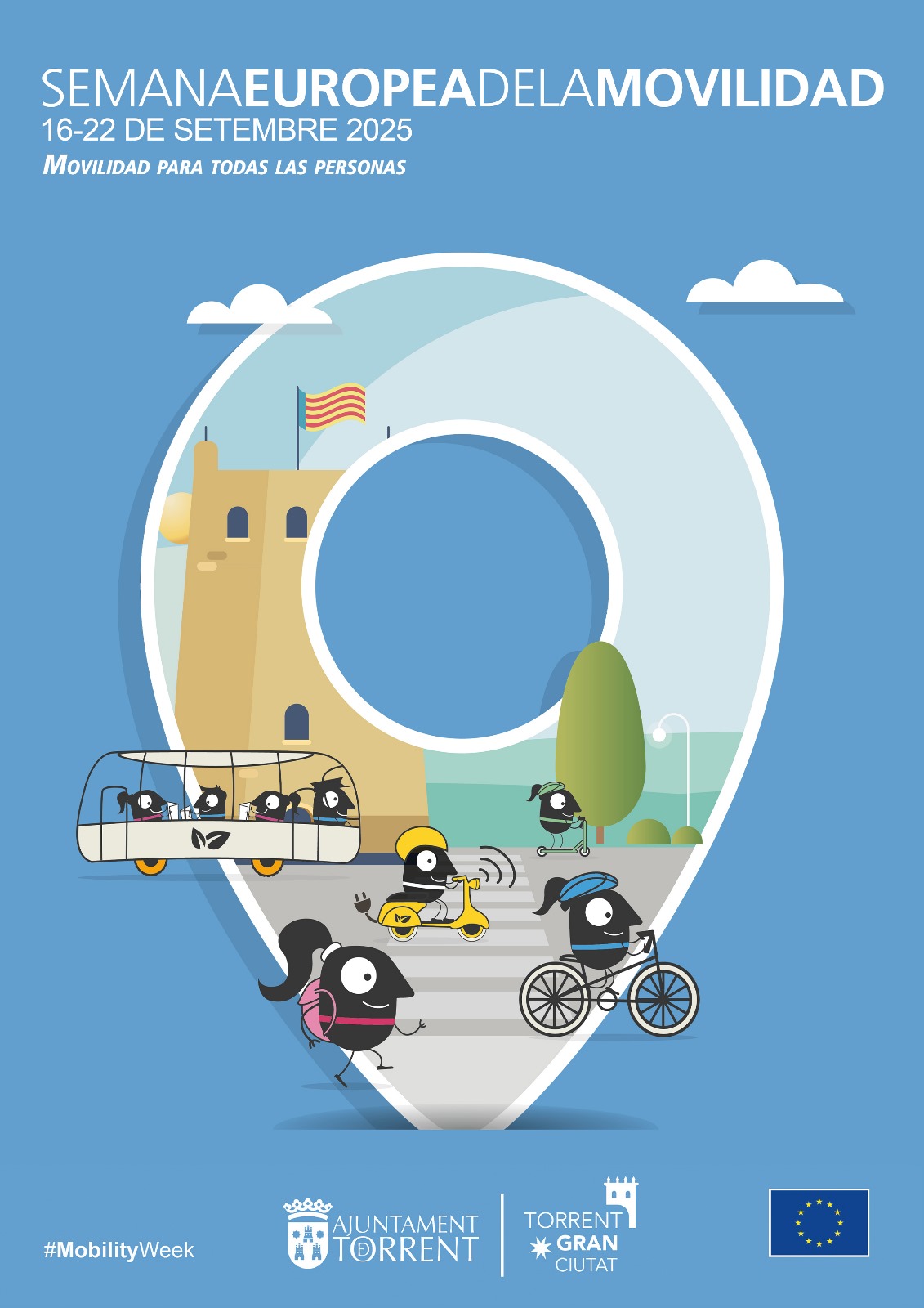 Cartel de la Semana de la Movilidad de Torrent 2025