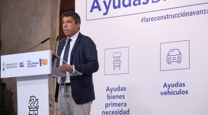 La Generalitat moviliza 350 millones de euros en nuevas ayudas automáticas para los afectados por las riadas