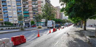 Las obras del nuevo carril bici de Valencia eliminan un carril de circulación