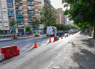 Las obras del nuevo carril bici de Valencia eliminan un carril de circulación