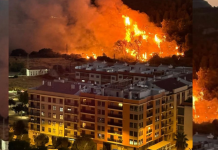 Noche de infierno en Buñol: estabilizado el incendio que obligó a desalojar varias viviendas