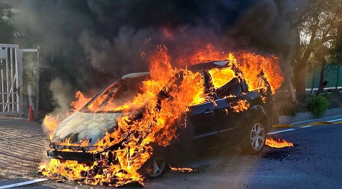 Arde un coche en Pinedo