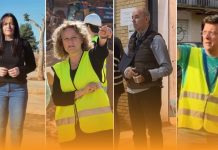 Los alcaldes de la DANA: Lorena Silvent (Catarroja), Amparo Folgado (Torrent), Paco Comes (Massanassa), Juan Ramón Adsuara (Alfafar). De izquierda a derecha