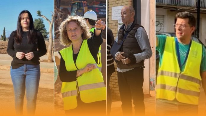 7televalencia alcaldes de la dana Los alcaldes de la DANA: Lorena Silvent (Catarroja), Amparo Folgado (Torrent), Paco Comes (Massanassa), Juan Ramón Adsuara (Alfafar). De izquierda a derecha