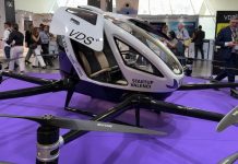 El taxi volador EHang216 Aircraft