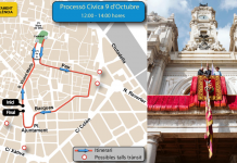 Valencia activa el dispositivo especial de tráfico por el 9 d'Octubre: calles cortadas, desvíos y horarios
