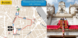 Valencia activa el dispositivo especial de tráfico por el 9 d'Octubre: calles cortadas, desvíos y horarios