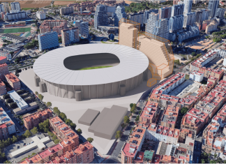 Así será la zona comercial del Nou Mestalla: dos torres con hoteles, restaurantes y tiendas