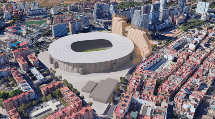 Así será la zona comercial del Nou Mestalla: dos torres con hoteles, restaurantes y tiendas Así será la zona comercial del Nou Mestalla: dos torres con hoteles, restaurantes y tiendas