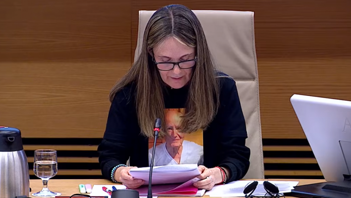 7televalencia comision investigacion dana Rosa Álvarez durante su intervención en la comisión de investigación de la DANA