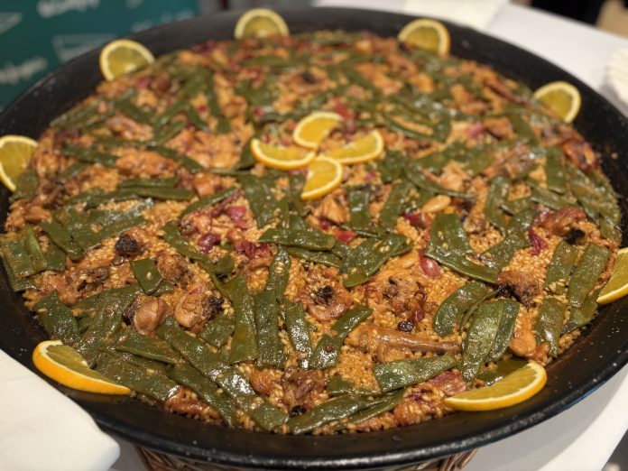 Paella de zumo de naranja