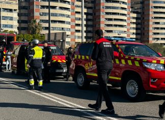 Bomberos desplazados al simulacro de La Torre