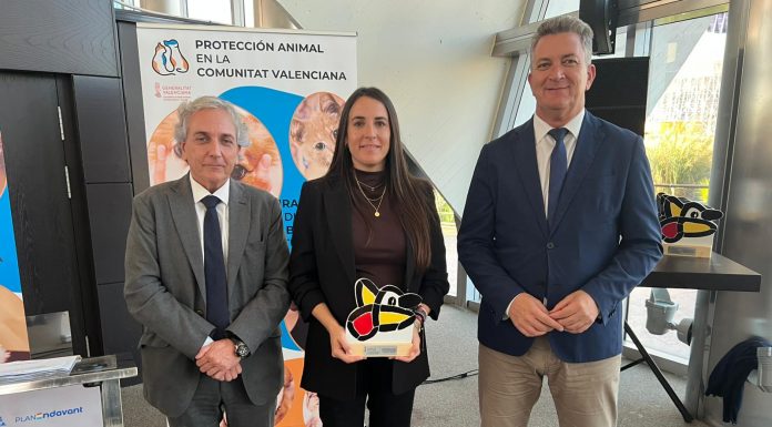 La presidenta, Lorena Martínez, recoge el reconocimiento de Conselleria