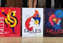 Las Fallas 2026 ya tienen imagen oficial: tres carteles representan la música, el fuego y la falla