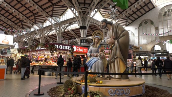 7televalencia mercado central navidad El Mercado Central se viste de Navidad