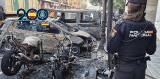 Detenido por incendiar 18 contenedores y dañar más de 30 vehículos en Valencia