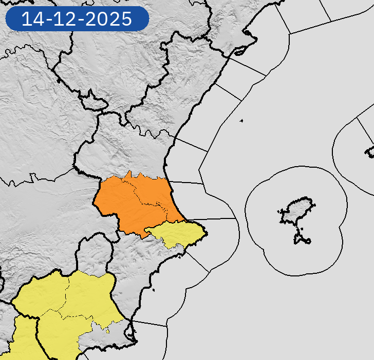 Alerta naranja activa para este domingo en Valencia