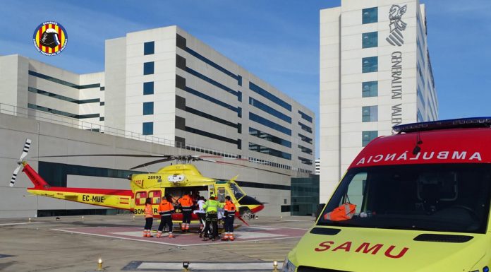 Un cazador herido se recupera tras ser trasladado en helicóptero al Hospital La Fe