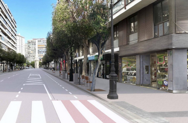 Así será la reforma de la calle Colón: más espacio peatonal y sin parking para motos