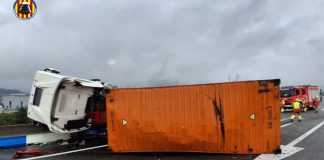 Un accidente corta la A3 en Buñol dirección Valencia