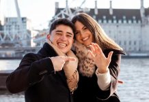 La Fallera Mayor de Valencia 2024 anuncia su compromiso con el futbolista Diego Huesca