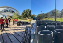 Empieza el montaje del castillo de Nochevieja: más de 1.700 kilos de pólvora