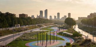 Imagen generada por IA de cómo quedaría el parque inundable del Turia y el Poyo