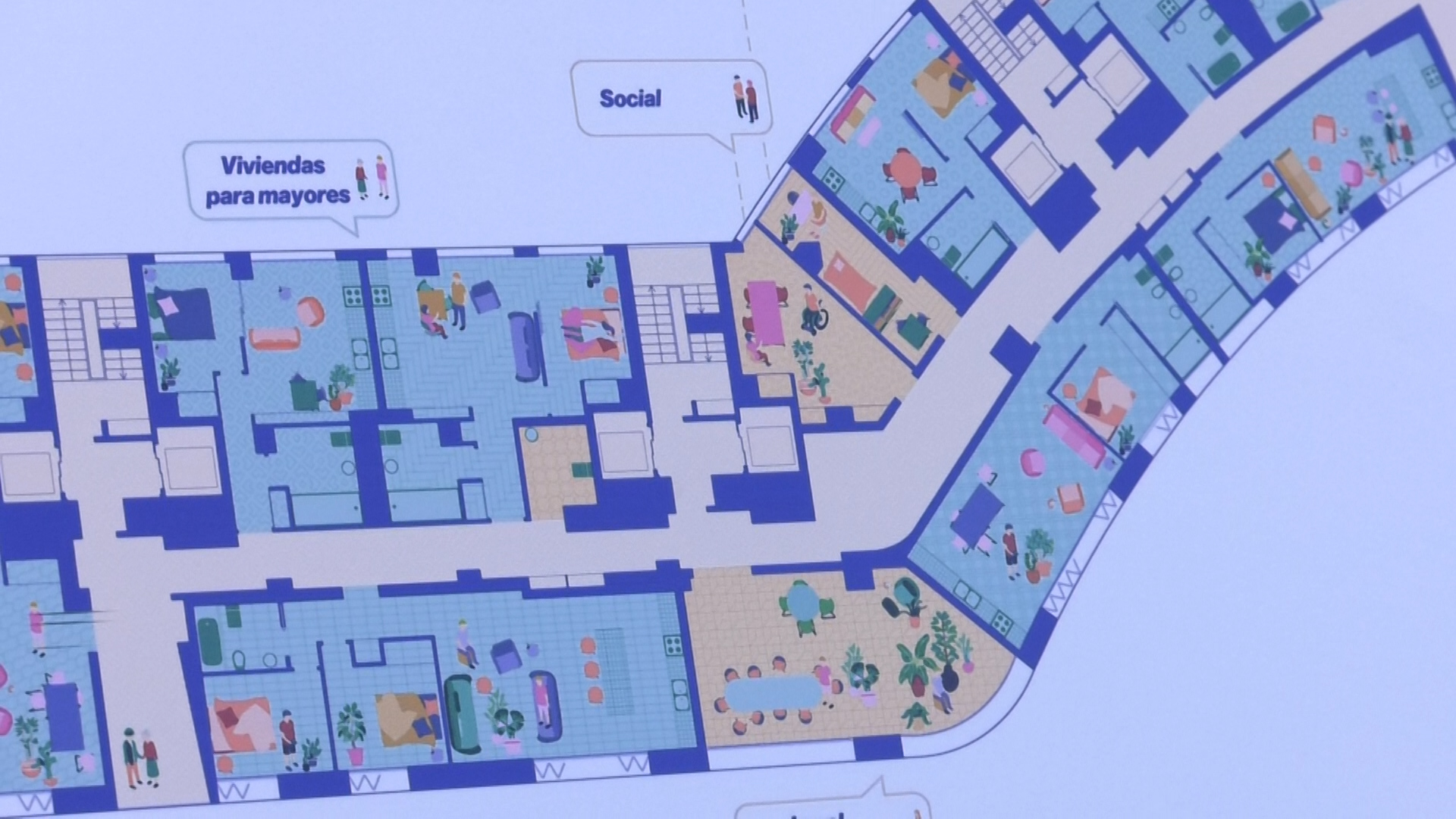 Viviendas de la primera planta destinadas a personas mayores