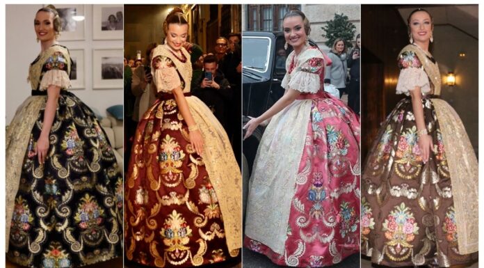 Un recorrido por los espolines de las Falleras Mayores de València de los últimos años